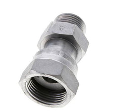 UN 1-3/16''-12 x UNS 1''-14 F/M Zinc plated Steel Reducing Adapter ORFS 400 Bar - Hydraulic