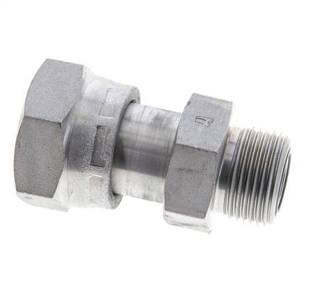 UN 1-3/16''-12 x UNS 1''-14 F/M Verzinkt Stalen Neusstuk ORFS 400 Bar - Hydrauliek