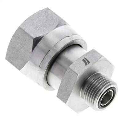 UN 1-7/16''-12 x UN 13/16''-16 F/M Verzinkt Stalen Neusstuk ORFS 400 Bar - Hydrauliek