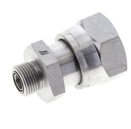 UN 1-7/16''-12 x UN 13/16''-16 F/M Verzinkt Stalen Neusstuk ORFS 400 Bar - Hydrauliek