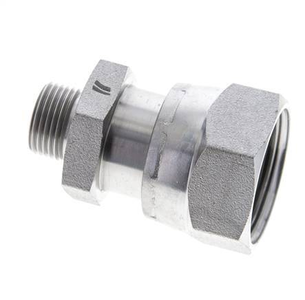 UN 1-7/16''-12 x UN 13/16''-16 F/M Verzinkt Stalen Neusstuk ORFS 400 Bar - Hydrauliek