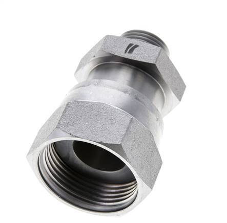 UN 1-7/16''-12 x UN 13/16''-16 F/M Verzinkt Stalen Neusstuk ORFS 400 Bar - Hydrauliek