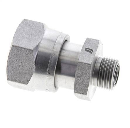 UN 1-7/16''-12 x UN 13/16''-16 F/M Verzinkt Stalen Neusstuk ORFS 400 Bar - Hydrauliek