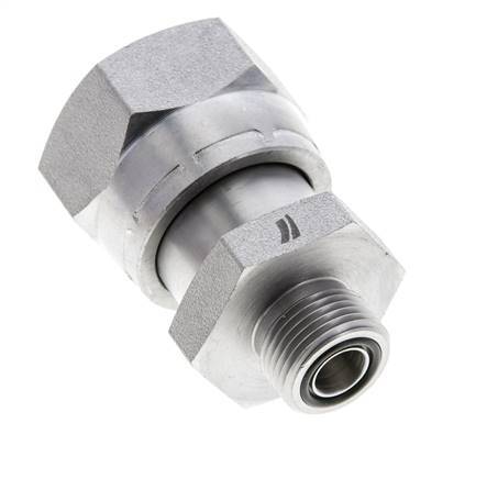 UN 1-7/16''-12 x UN 13/16''-16 F/M Verzinkt Stalen Neusstuk ORFS 400 Bar - Hydrauliek