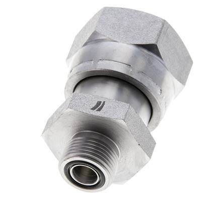 UN 1-7/16''-12 x UN 13/16''-16 F/M Verzinkt Stalen Neusstuk ORFS 400 Bar - Hydrauliek
