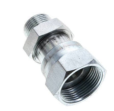 UN 1-7/16''-12 x UNS 1''-14 M/F Zinc plated Steel Reducing Adapter ORFS 400 Bar - Hydraulic