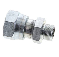 UN 1-7/16''-12 x UNS 1''-14 M/F Zinc plated Steel Reducing Adapter ORFS 400 Bar - Hydraulic