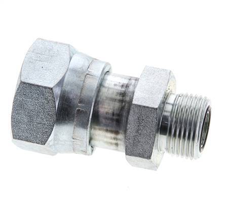 UN 1-7/16''-12 x UNS 1''-14 F/M Verzinkt Stalen Neusstuk ORFS 400 Bar - Hydrauliek