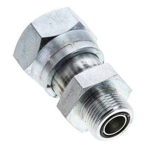 UN 1-7/16''-12 x UNS 1''-14 M/F Zinc plated Steel Reducing Adapter ORFS 400 Bar - Hydraulic