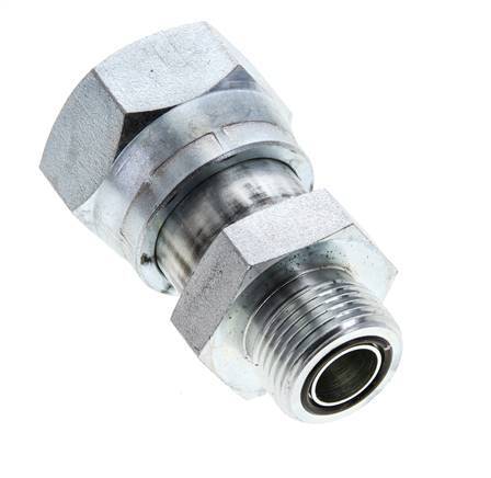 UN 1-7/16''-12 x UNS 1''-14 F/M Verzinkt Stalen Neusstuk ORFS 400 Bar - Hydrauliek