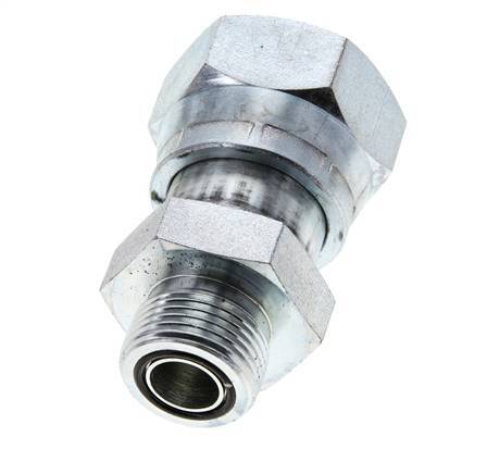 UN 1-7/16''-12 x UNS 1''-14 F/M Verzinkt Stalen Neusstuk ORFS 400 Bar - Hydrauliek