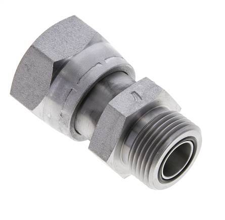 UN 1-7/16''-12 x UN 1-3/16''-12 F/M Verzinkt Stalen Neusstuk ORFS 400 Bar - Hydrauliek