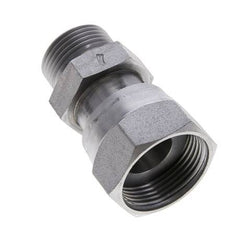 UN 1-7/16''-12 x UN 1-3/16''-12 F/M Zinc plated Steel Reducing Adapter ORFS 400 Bar - Hydraulic