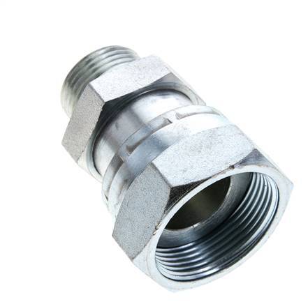 UN 1-11/16''-12 x UN 1-3/16''-12 F/M Verzinkt Stalen Neusstuk ORFS 250 Bar - Hydrauliek