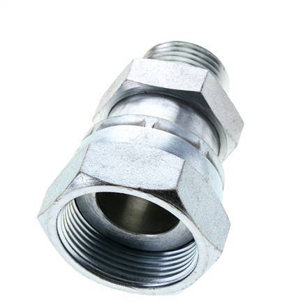 UN 1-11/16''-12 x UN 1-3/16''-12 F/M Verzinkt Stalen Neusstuk ORFS 250 Bar - Hydrauliek