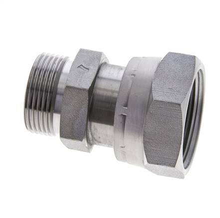UN 1-11/16''-12 x UN 1-7/16''-12 F/M Verzinkt Stalen Neusstuk ORFS 250 Bar - Hydrauliek