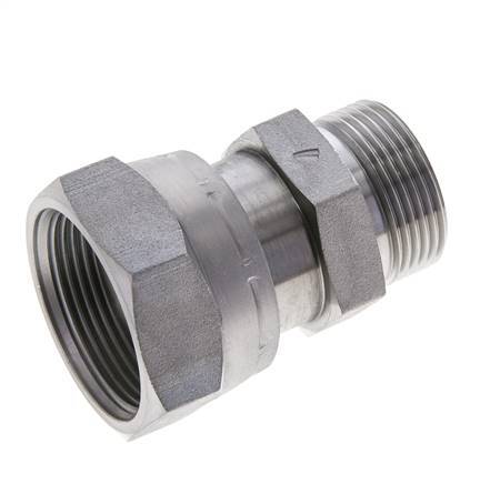 UN 1-11/16''-12 x UN 1-7/16''-12 F/M Verzinkt Stalen Neusstuk ORFS 250 Bar - Hydrauliek