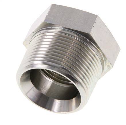 1 1/4'' NPT x 1'' NPT M/F Verzinkt Stalen Verloopring 80 Bar - Hydrauliek