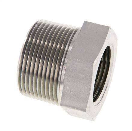 1 1/4'' NPT x 1'' NPT M/F Verzinkt Stalen Verloopring 80 Bar - Hydrauliek