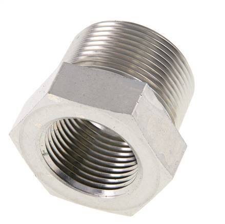 1 1/4'' NPT x 1'' NPT M/F Verzinkt Stalen Verloopring 80 Bar - Hydrauliek