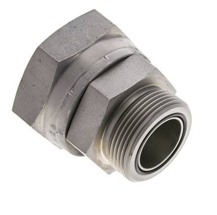 UN 2''-12 x UN 1-11/16''-12 F/M Verzinkt Stalen Neusstuk ORFS 250 Bar - Hydrauliek