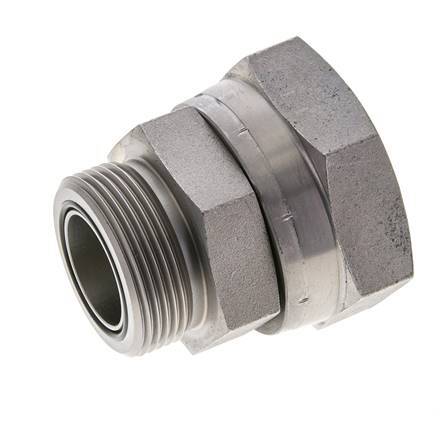 UN 2''-12 x UN 1-11/16''-12 F/M Verzinkt Stalen Neusstuk ORFS 250 Bar - Hydrauliek