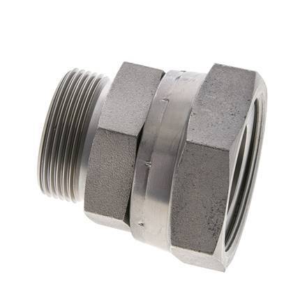 UN 2''-12 x UN 1-11/16''-12 F/M Verzinkt Stalen Neusstuk ORFS 250 Bar - Hydrauliek