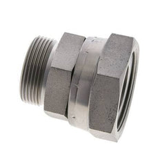 UN 2''-12 x UN 1-11/16''-12 F/M Verzinkt Stalen Neusstuk ORFS 250 Bar - Hydrauliek