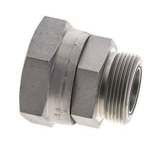 UN 2''-12 x UN 1-11/16''-12 F/M Verzinkt Stalen Neusstuk ORFS 250 Bar - Hydrauliek