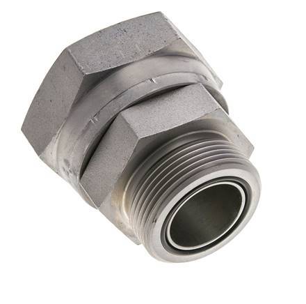 UN 2''-12 x UN 1-11/16''-12 F/M Verzinkt Stalen Neusstuk ORFS 250 Bar - Hydrauliek