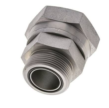 UN 2''-12 x UN 1-11/16''-12 F/M Verzinkt Stalen Neusstuk ORFS 250 Bar - Hydrauliek