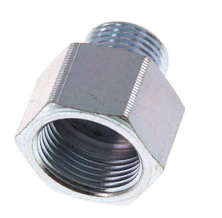 M18 x M22 M/F Verzinkt Stalen Neusstuk 40 Bar - Hydrauliek