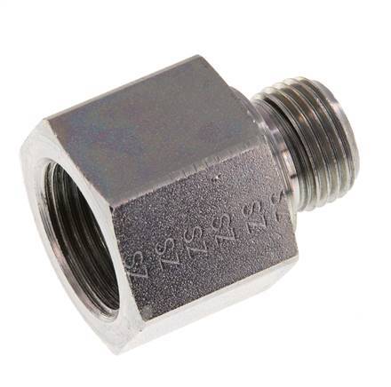 G 1/2'' x G 3/4'' M/F Verzinkt Stalen Neusstuk 400 Bar - Hydrauliek
