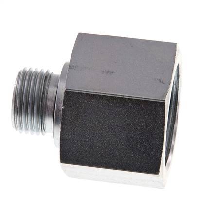 G 1/2'' x G 1'' M/F Verzinkt Stalen Neusstuk 400 Bar - Hydrauliek