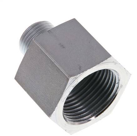 G 1/2'' x G 1'' M/F Verzinkt Stalen Neusstuk 400 Bar - Hydrauliek