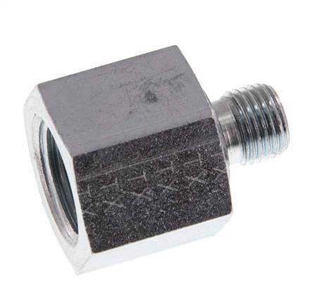 G 1/4'' x G 1/2'' M/F Verzinkt Stalen Neusstuk 630 Bar - Hydrauliek [2 Stuks]