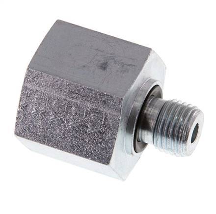 G 1/4'' x G 1/2'' M/F Verzinkt Stalen Neusstuk 630 Bar - Hydrauliek [2 Stuks]