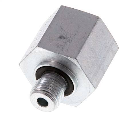 G 1/4'' x G 1/2'' M/F Verzinkt Stalen Neusstuk 630 Bar - Hydrauliek [2 Stuks]