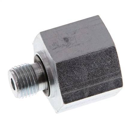 G 1/4'' x G 1/2'' M/F Verzinkt Stalen Neusstuk 630 Bar - Hydrauliek [2 Stuks]