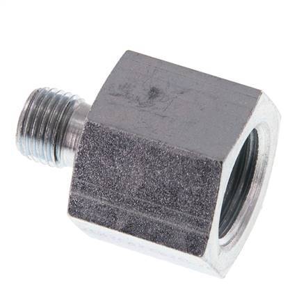 G 1/4'' x G 1/2'' M/F Verzinkt Stalen Neusstuk 630 Bar - Hydrauliek [2 Stuks]