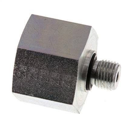 G 1/4'' x G 3/4'' M/F Verzinkt Stalen Neusstuk 630 Bar - Hydrauliek