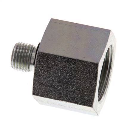 G 1/4'' x G 3/4'' M/F Verzinkt Stalen Neusstuk 630 Bar - Hydrauliek