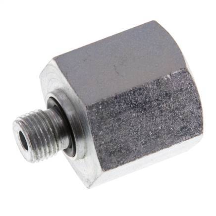 G 1/8'' x G 3/8'' M/F Verzinkt Stalen Neusstuk 630 Bar - Hydrauliek