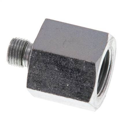 G 1/8'' x G 3/8'' M/F Verzinkt Stalen Neusstuk 630 Bar - Hydrauliek