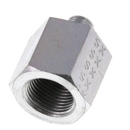 G 1/8'' x G 3/8'' M/F Verzinkt Stalen Neusstuk 630 Bar - Hydrauliek