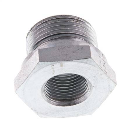 G 3/4'' x G 3/8'' M/F Verzinkt Stalen Neusstuk 400 Bar - Hydrauliek [2 Stuks]