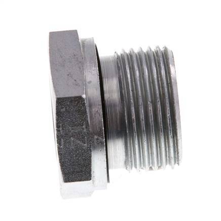 G 3/4'' x G 3/8'' M/F Verzinkt Stalen Neusstuk 400 Bar - Hydrauliek [2 Stuks]