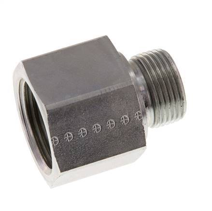 G 3/4'' x G 1'' M/F Verzinkt Stalen Neusstuk 400 Bar - Hydrauliek