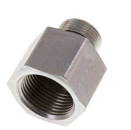 G 3/4'' x G 1'' M/F Verzinkt Stalen Neusstuk 400 Bar - Hydrauliek