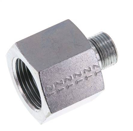 G 3/8'' x G 3/4'' M/F Verzinkt Stalen Neusstuk 400 Bar - Hydrauliek